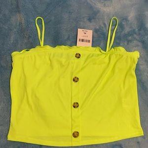 X Large neon crop  top